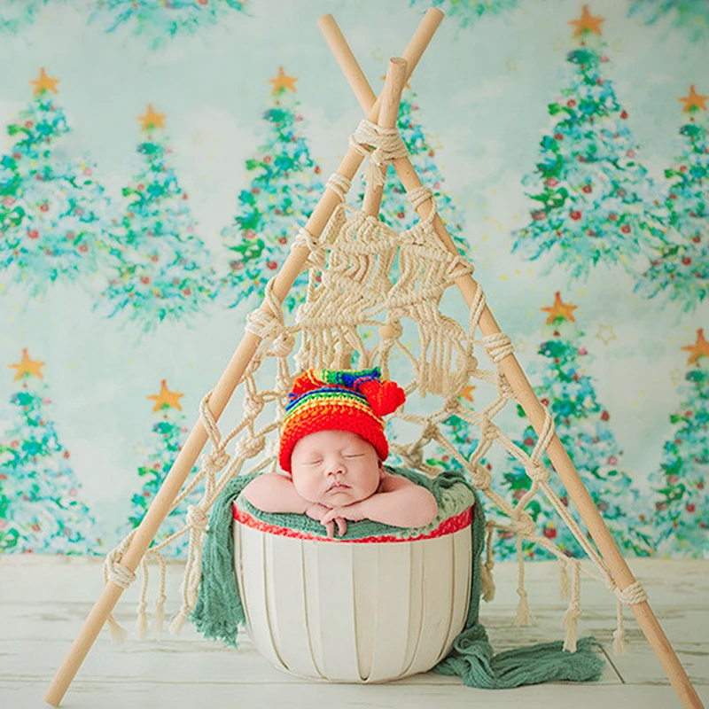 New Studio Photo Props Baby Shooting Tent Theme Bohemia Beige Lace Props Newborn Photography Props