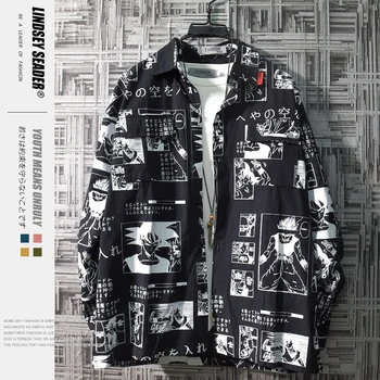 

Mens Solid Irregular Lower Hem Fashion Shirt Hip Hop Loose Shirts Vintage Harajuku Long Sleeve Casual Streetwear Autumn Outwear