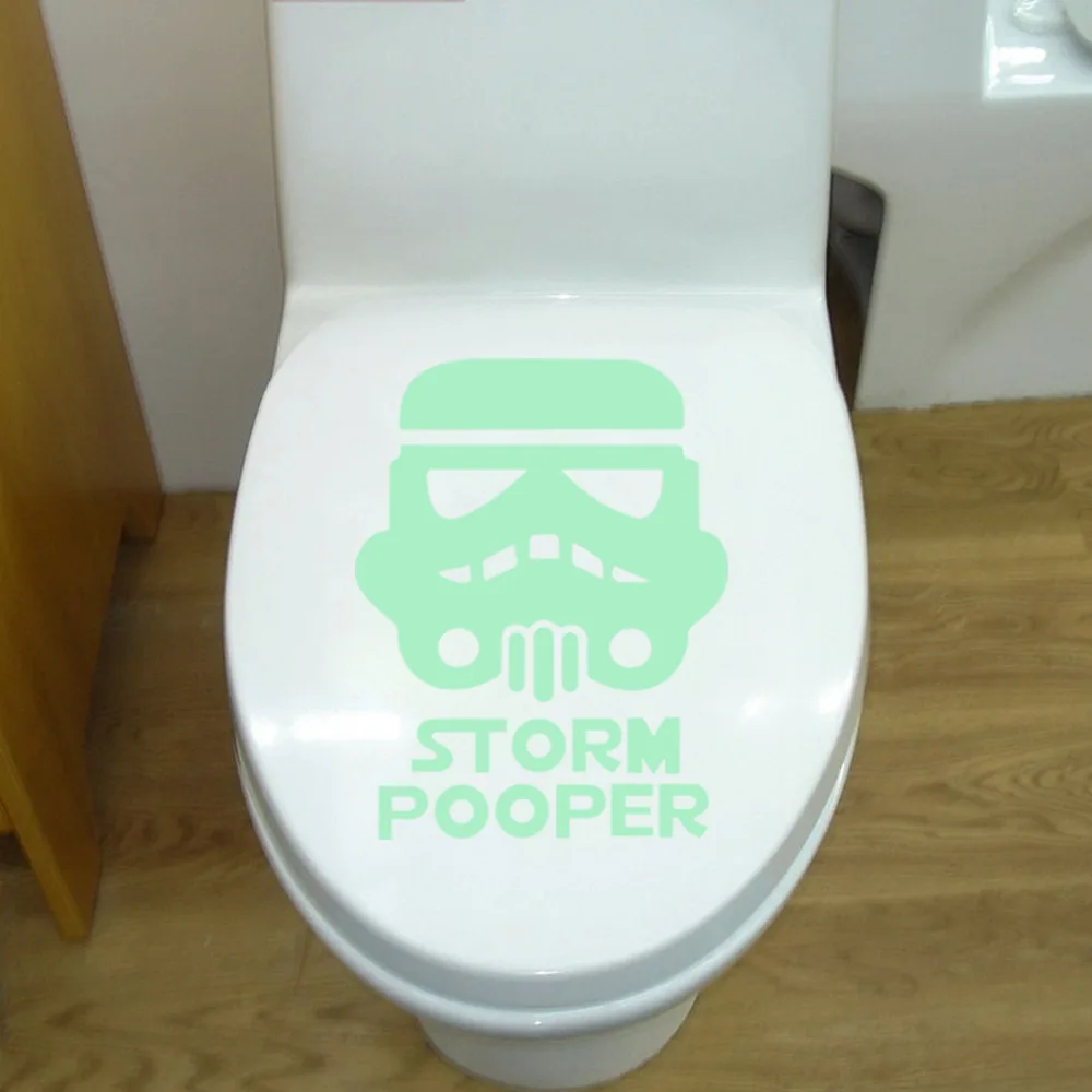 Luminous Toilet Stickers Luminous Stickers Living Room Bedroom Bathroom Stickers Bathroom Sign Funny Toilet Decorative Sticker 2