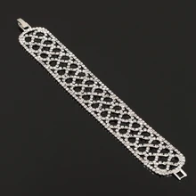 YFJEWE Роскошный горный хрусталь кристалл Элегантные Свадебные Ювелирные Модные браслеты B143