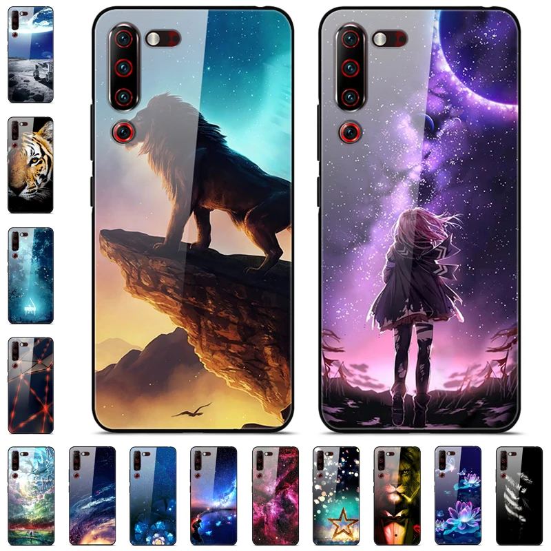 

For Lenovo Z6 Pro Case 6.39'' Glass Tempered Hard Back Cover For Lenovo Z6 Pro Z6Pro Phone Case L78051 Z6Pro Z 6 Pro Soft Bumper