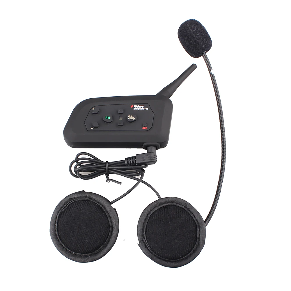 1 шт. Fodsports V4 мотоциклетный шлем bluetooth Интерком 4 гонщика говорить в то же время мотоциклетный шлем гарнитуры FM радио - Цвет: hard microphone