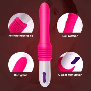 Telescopic Dildo Vibrator Automatic Up Down Massager G-Spot Thrusting Pussy Vagina Anal Sex Toys for Women Female Masturbator 4