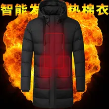 Теплые куртки, пальто, зимняя уличная Мужская Женская жилетка, пальто с USB электрическим аккумулятором, длинные рукава, теплые зимние куртки с капюшоном