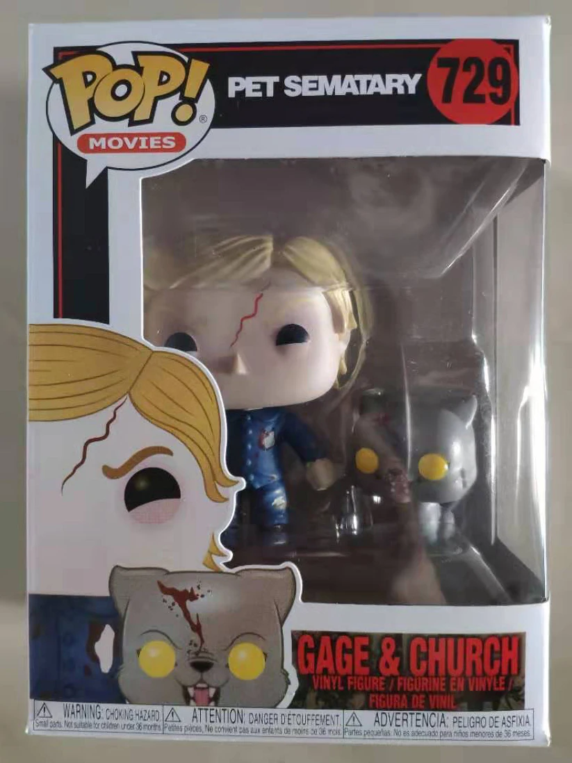Funko Pop Pet SEMATARY GAGE& церковная фигурка коллекция виниловая кукла модель игрушки - Цвет: with retail box