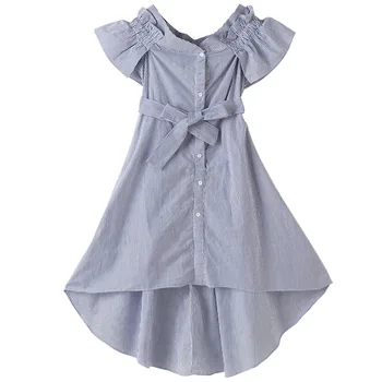 

Summer clothes girls striped dress teen girls casual style Short sleeve ladies princess dress trend clothing toddler costume
