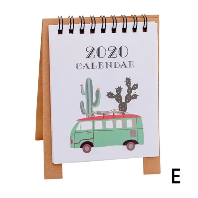1 шт. простой небольшой свежий календарь мультфильм мини-календарь планировщик календарь Настольный бумага для органайзера O6Q8