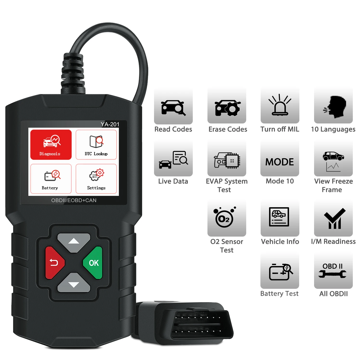 Obd диагностический инструмент ya301 инструкция