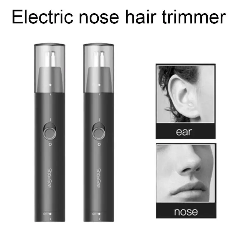 

Electric Nose Hair Trimmer Showsee Electric Mini Nose Ear Shaver Nose Cleaner Waterproof Portable Clipper Safe Hair W2C3