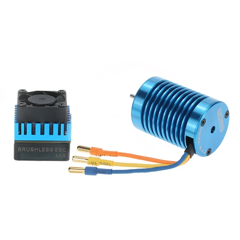 SURPASSHOBBY F540 3000/3300/3930/4370KV бесщеточный водонепроницаемый двигатель + 45A ESC для 1:10 RC