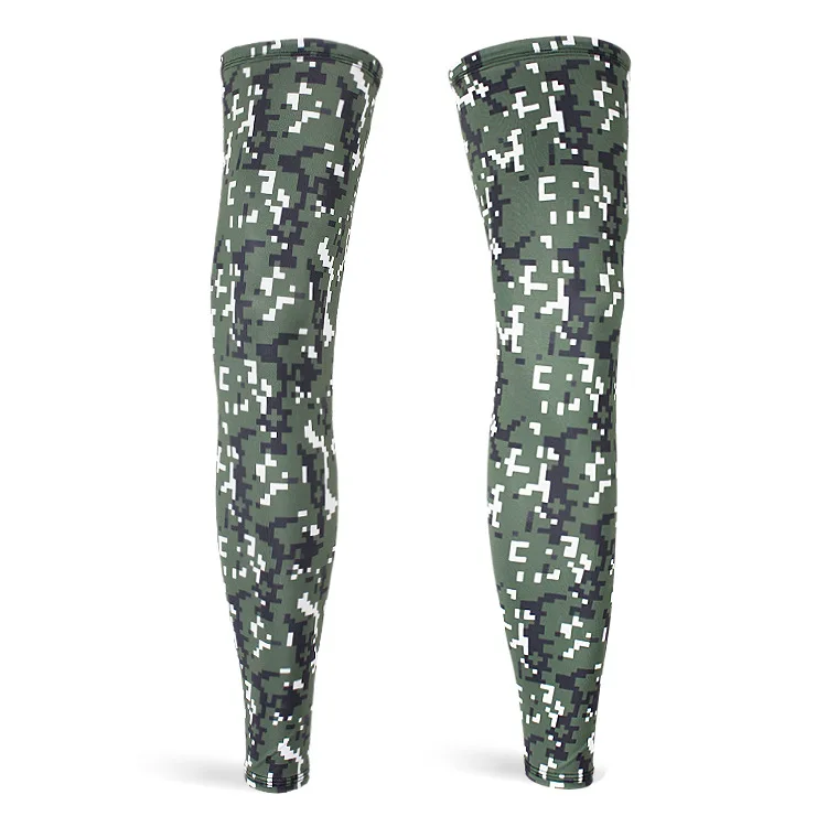 05 绿色格子迷彩【冰丝腿套】_5