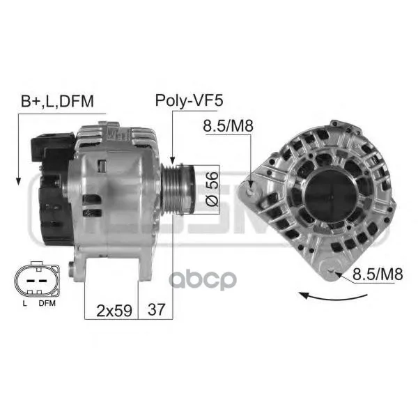 Генератор Messmer Audi A4/A6/Skoda Superb/Vw Passat Era арт. 210007