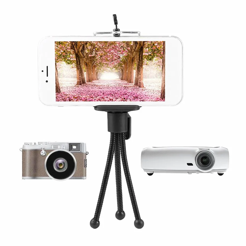1pcs Tripod Universal Flexible Mini Portable Metal Tripod Stand Holder for Digital Camera Mini DV Projector Travel Accessory