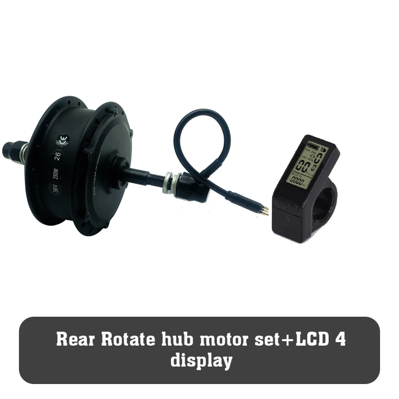 R hub motor LCD4 Е-байка 36В 250 Вт спереди и сзади поверните Кассетная передача мотор для центрального движения светильник LCD3 Дисплей дополнительный Электрический велосипед, фара для электровелосипеда в e-велосипеда преобразования Ki - Цвет: R hub motor LCD4