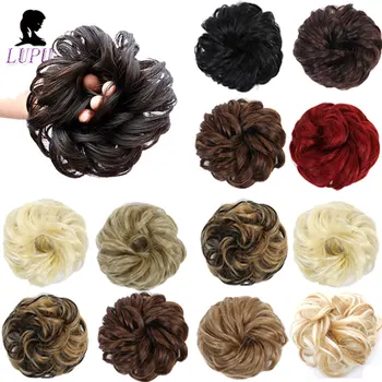 

LUPU Hair Extensions Wavy Curly Messy Hair Bun Extensions Donut Hair Chignons Hair Piece Wig Hairpiece Headwear