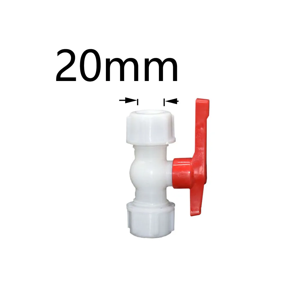 20/25/32/40/50/63mm Water Pipe Tee Coupler Plastic Ball Valve 3-Way Quick Connector T-Type PVC PE Fast Connection 1pcs