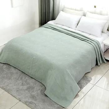 

Pure Cotton Gauze Multi-functional Comfortable Bed Cover Four Seasons Universal Lettered Style Air-condition Blanket Bed Sheet