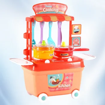 

1 Set Kitchen Toy Funny Utensils Tableware Educational Pretend Toy Simulates Kitchen Tool for Girl DIY Kids Baby