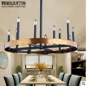 

LED Retro American Rural New Chinese Simple Home Commercial Restaurant Design Sense Post-modern Pure Copper Chandelier