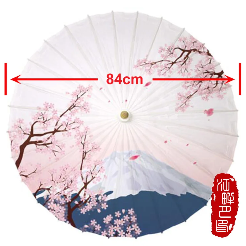Diameter 84CM JPY китайский стиль Вишневое масло бумажный зонтик для детей DIY проект домашние декоративные предметы художественная роспись декоративные - Цвет: Diameter 84CM