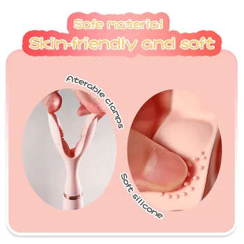 10 Modes Vibrator Double Clip Vibration Female Masturbation Vaginal  Clitoris Stimulator Nipple Massager Sex Toy for Woman Adult 6