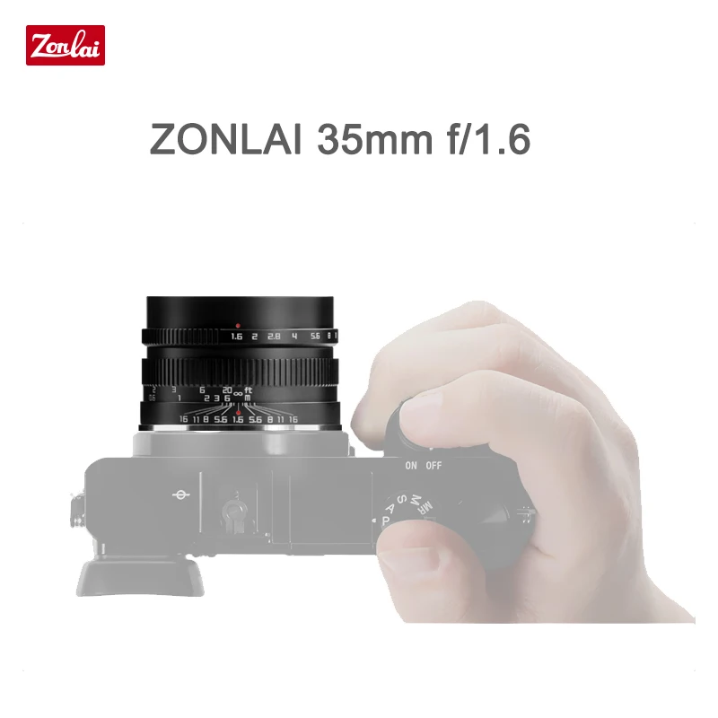 Zonlai 35mm F1.6 Lens Manual Focus APS-C for Sony E Fuji X