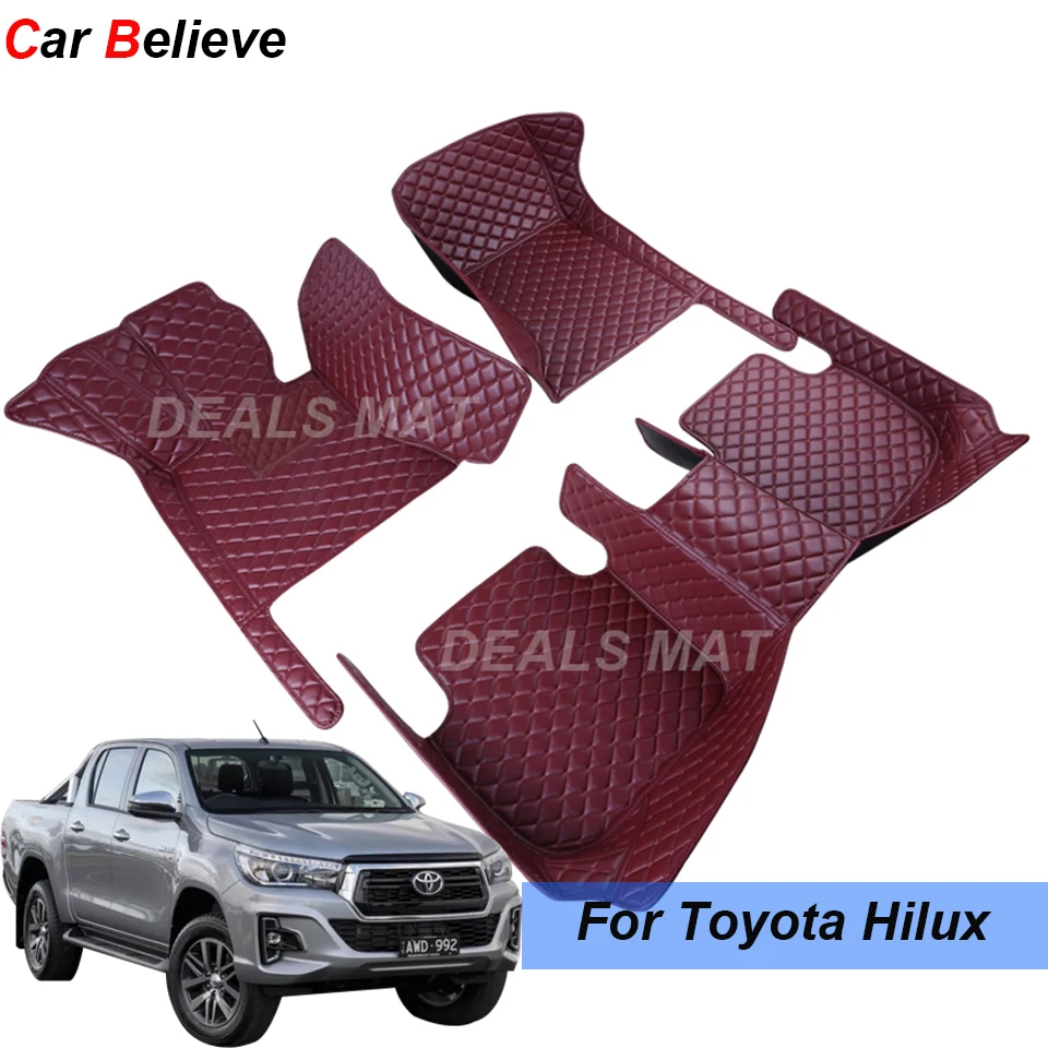 Genuine Toyota Hilux Doble Cabina 2011-2015 Textil Alfombrillas de alfombra-PZ49C-NP352-KA 