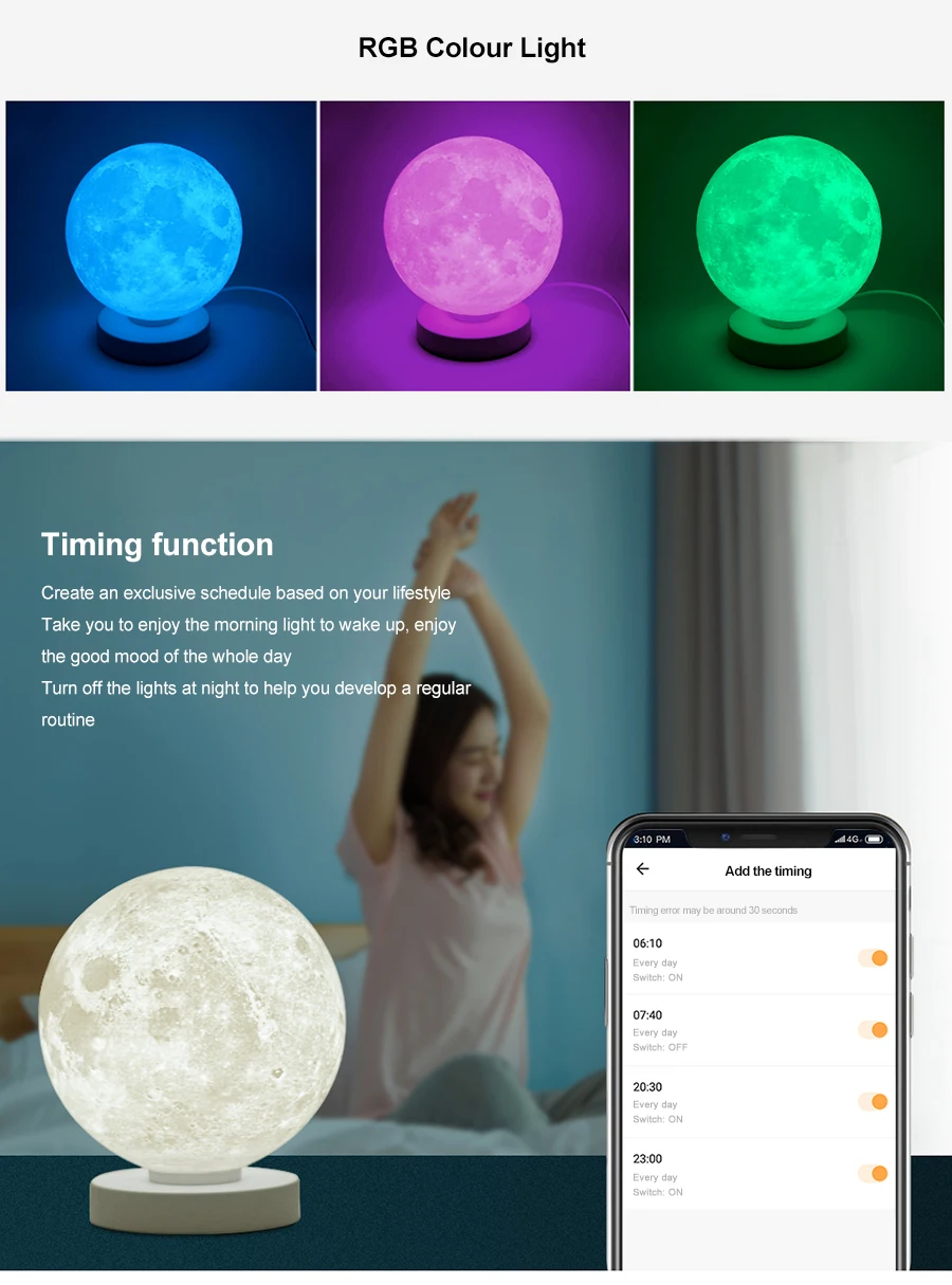 Night Light 3D Illusion Lamp 3 Colors Change LED Lamps Smart Touch USB Children's Day Best Gift Bedroom Decor Bedside Lamp