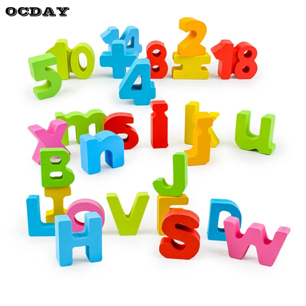 OCDAY 3D головоломка игрушки Экологичные деревянные детские игрушки для малышей пазл ранний Обучающие игрушки с буквами