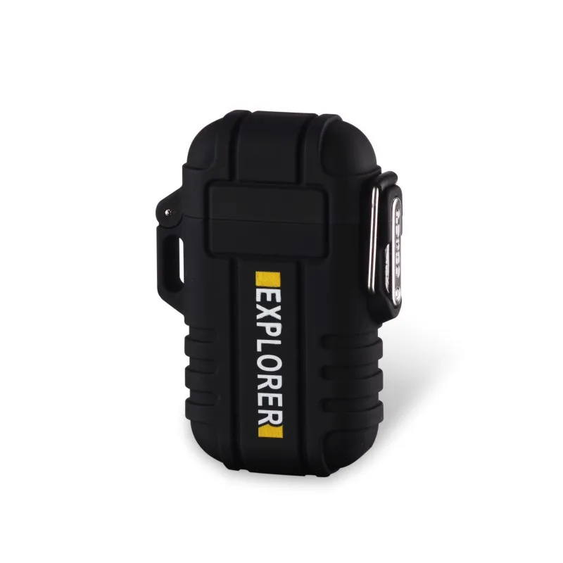 Уличная двойная дуговая электронная USB Зажигалка крепкий ремешок