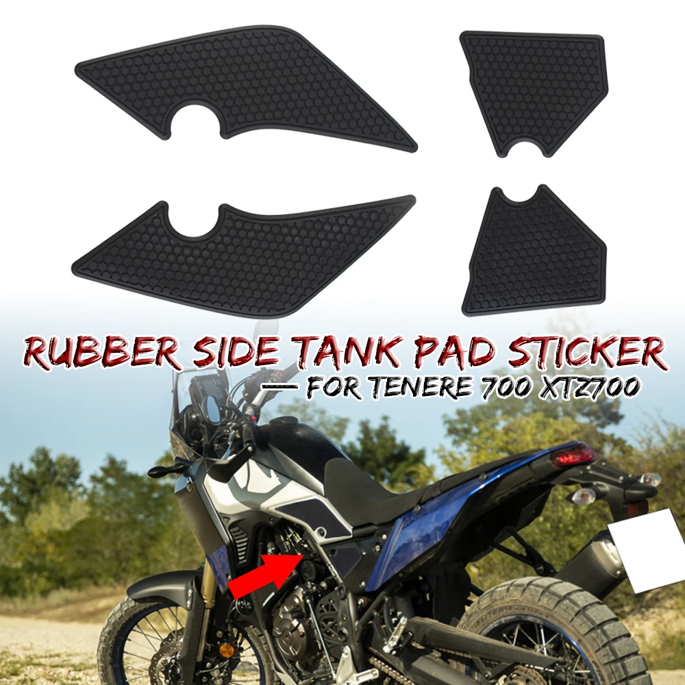 

Motorcycle Side Tank Pad Stickers For YAMAHA For Tenere 700 XTZ700 2019 2020 3D Rubber Tankpad Protection Decal Emblem Cover