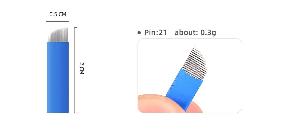 Иглы для микроблейдинга Nano needle 12 Flex 0,18 мм Laminas Tebori 12 pin Перманентный макияж бровей Тату лезвие для ручной татуировки ручка