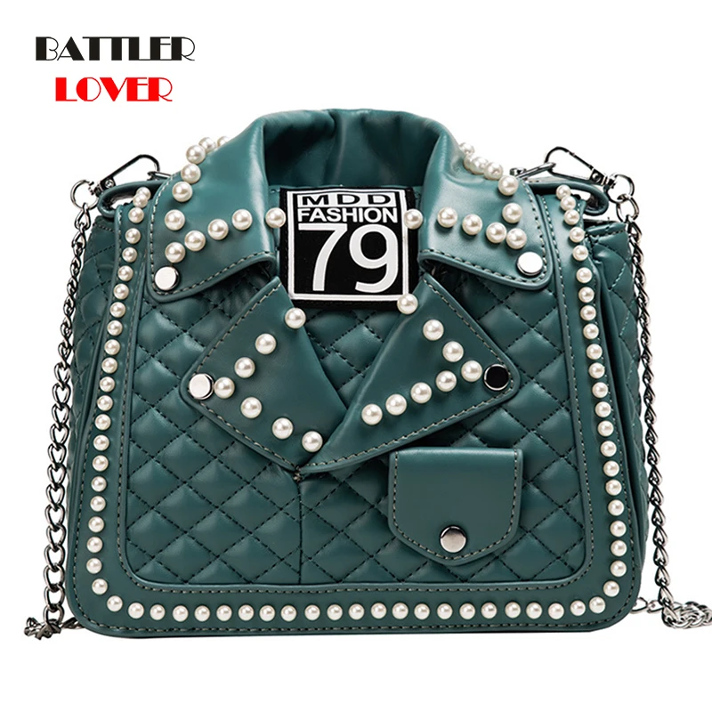 New Arrival Pearl Jacket Design Handbag for Women Shoulder Bag Crossbody Purses Ladies Messenger Totes
