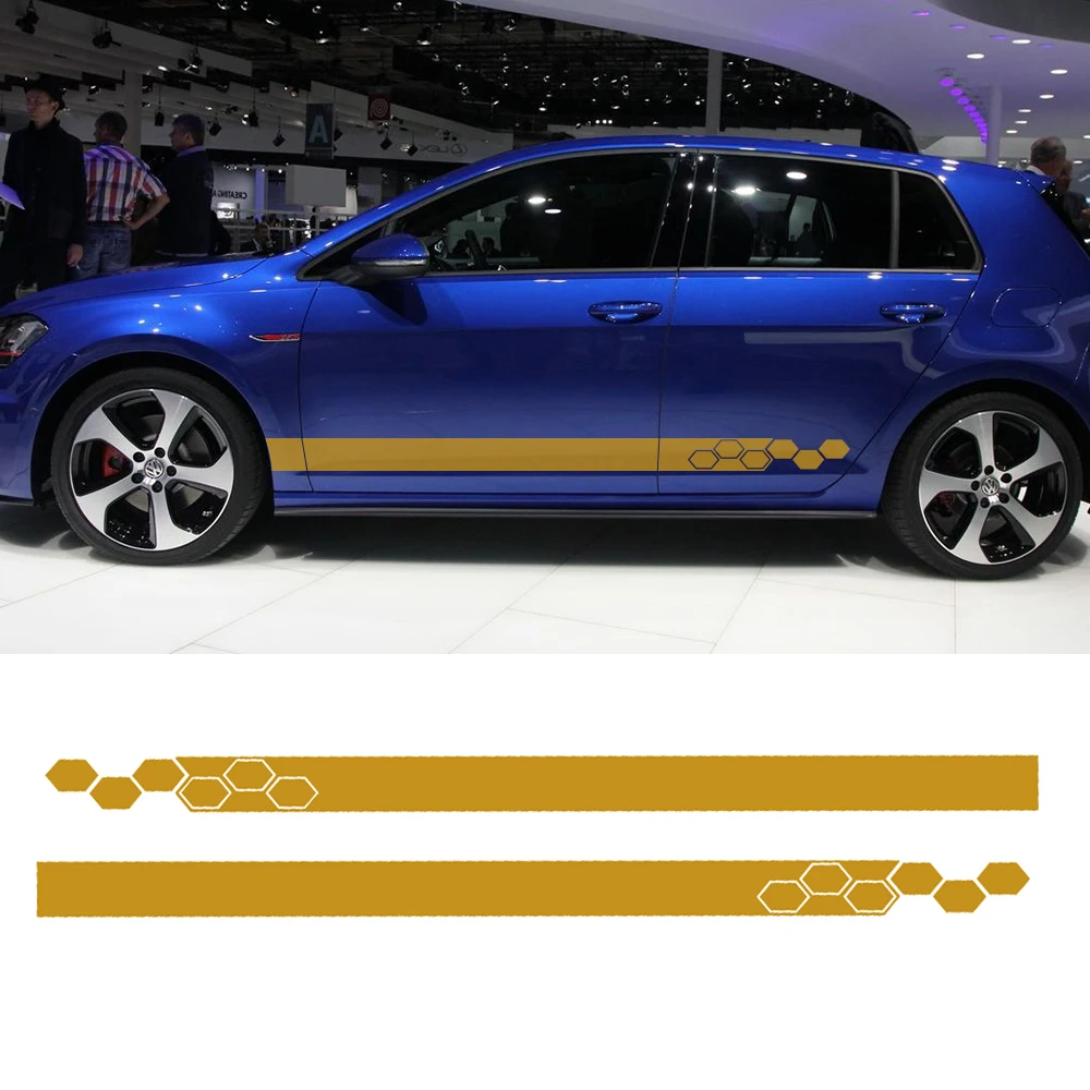 Автомобильная наклейка на дверь 2 шт. для Volkswagen VW Golf 7 5 4 6 MK7 MK5 Passat B6 B7 B5 Polo 6R 6N T5 Jetta