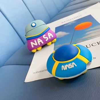 

3D Cartoon Cute Wireless Bluetooth Headset case for Apple Airpods 1 2 Earphone Creative UFO Silicone Cover For Airpods Case