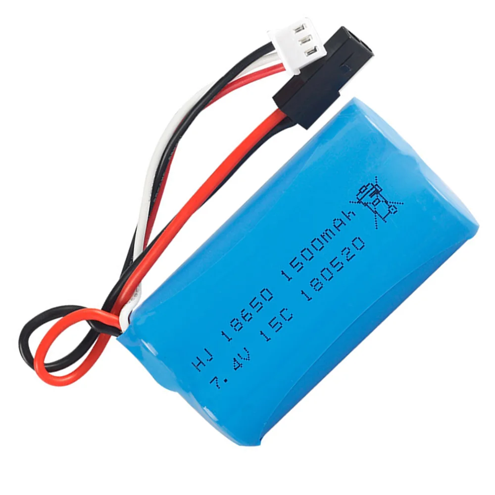 7,4 V 1500mAh Lipo батарея SM Plug 2S для Udi U12A Syma S033g Q1 H100 H101 H102 H103 18650 15C Lipo батарея 2s RC лодка батарея