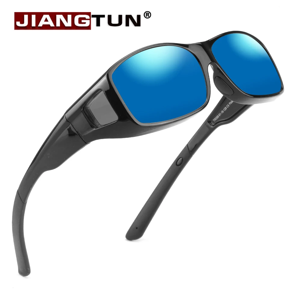 JIANGTUNBrandPolarizedUV400FitOverGlassesForMenandWomen