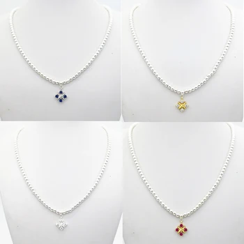 

925 sterling silver color zircon pendant necklace European and American women fashion charm jewelry holiday gifts free shipping
