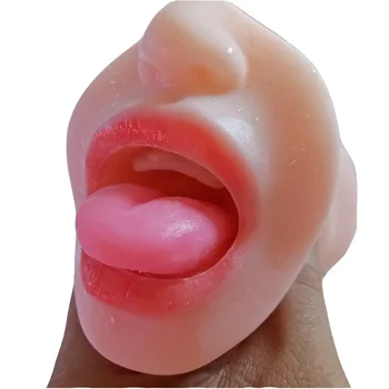 3D Silicone manual toy Realistic Mouth Oral Pussy ass Tongue Vagina sex toys for man adult Two-channel toy Dropshipping 3