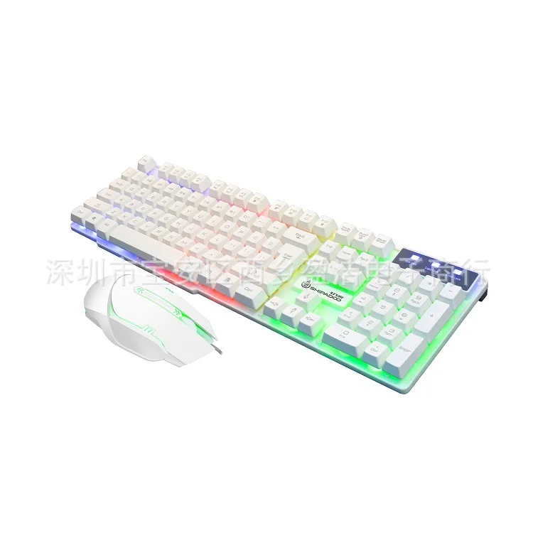 

Eighteen Crossing 500 Medium Plate Shining USB Wired Keyboard Mouse Set Desktop Laptop Computer Board Game Set