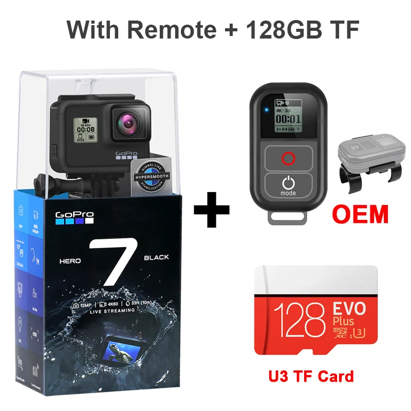 GoPro HERO 7 черная Водонепроницаемая Экшн-камера с сенсорным экраном ...