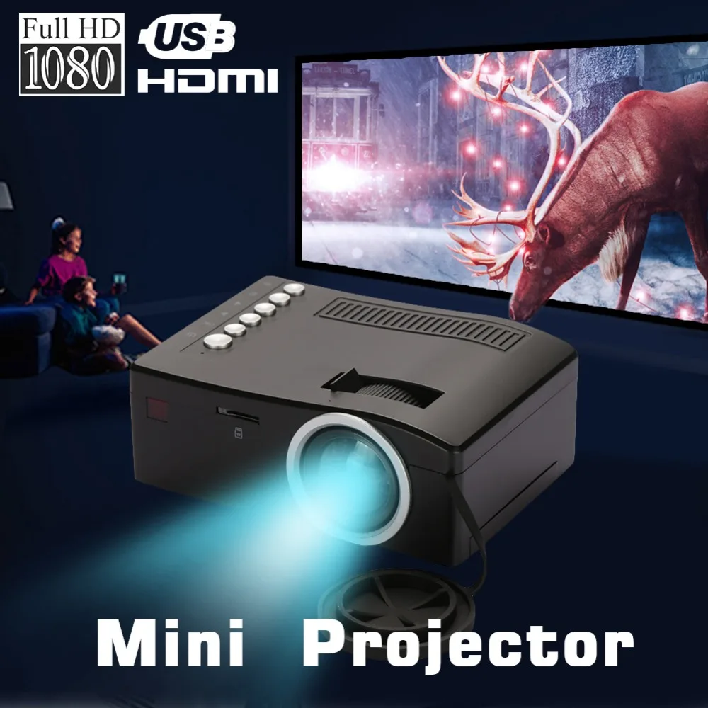UC18 1080P мини-проектор USB HDMI AV видео портативный проектор домашний кинотеатр кинопроектор проектор для домашнего кинотеатра