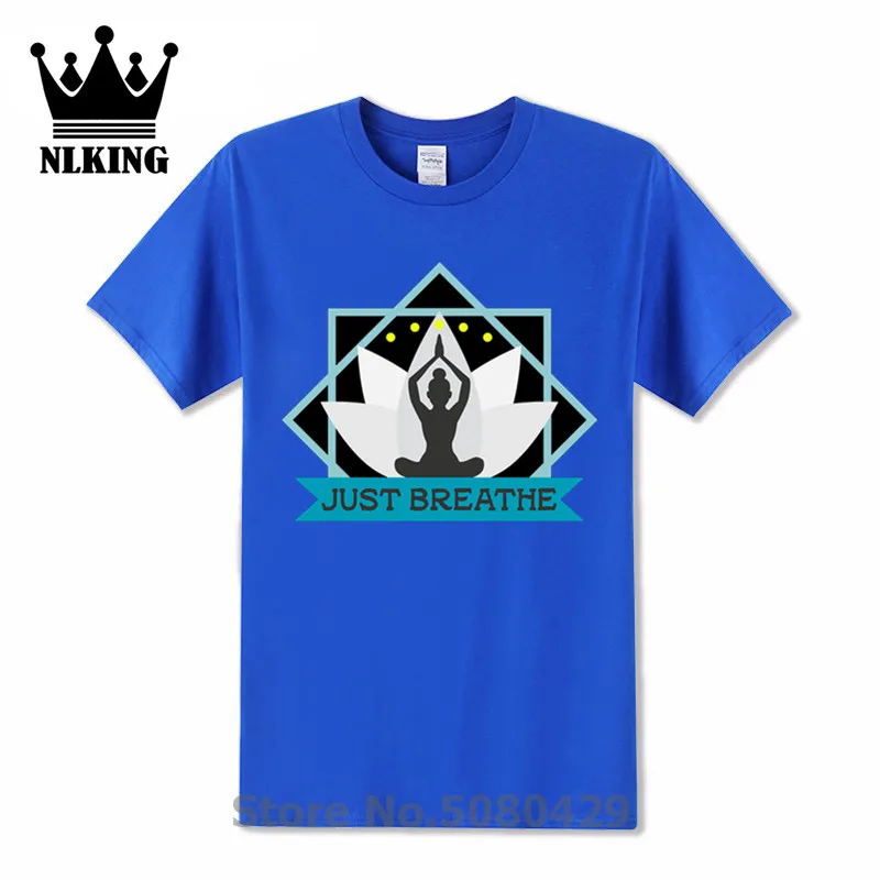 Just Breathe Yoga Life Variant design футболка мужская с принтом на заказ топы хипстерская 2019