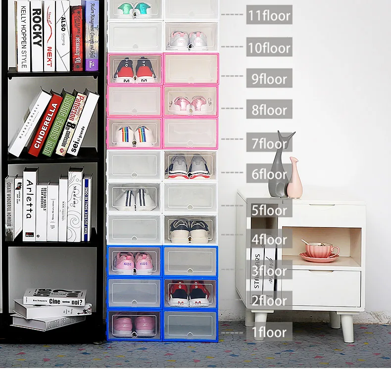 6pcs Transparent Shoe Storage Boxes - Best Show Storage Boxes Available in 7 colors