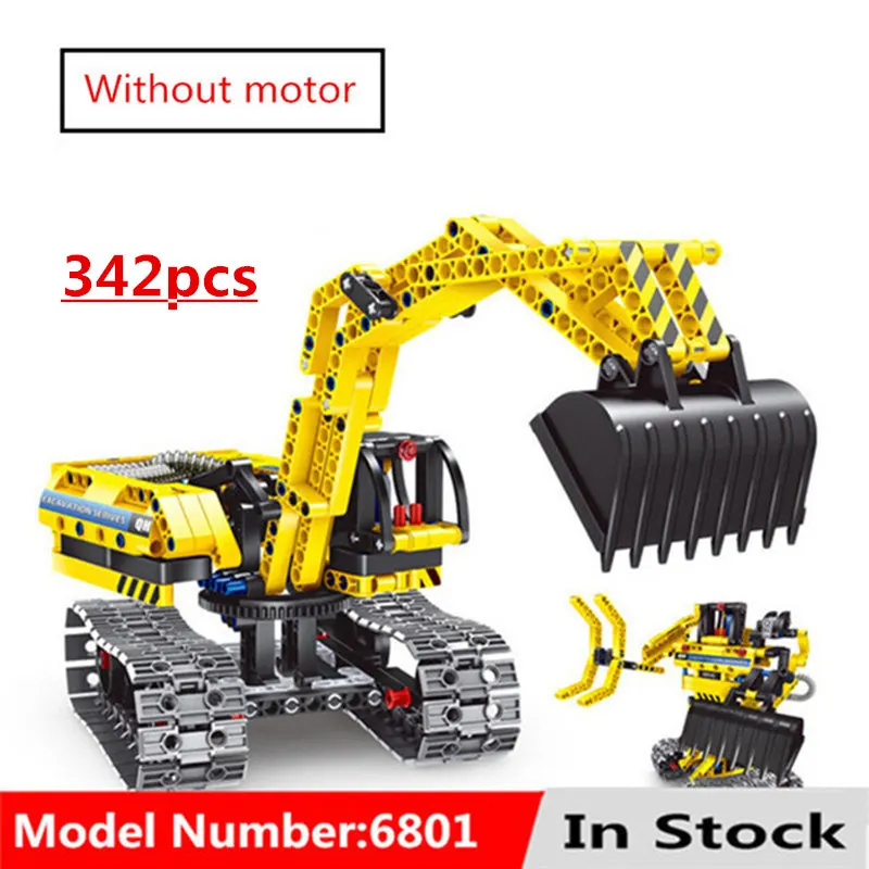 720 шт. 2в1 совместимый бренд Technic экскаватор модель строительные блоки Кирпич без комплект двигателя город дети игрушки для детей подарок