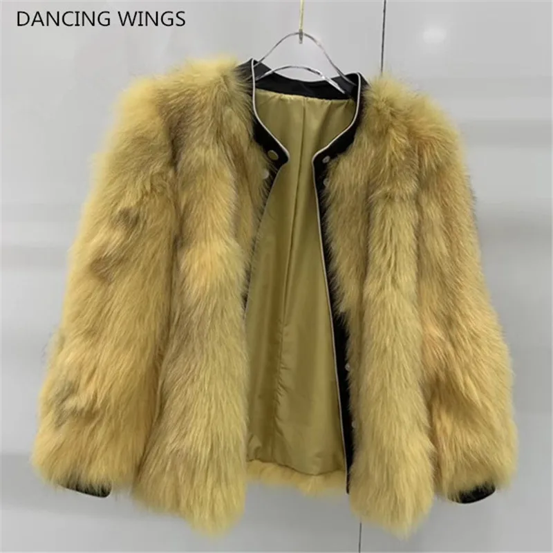 

abrigos mujer invierno 2019 Real Fox Fur Coat Women Winter Short Casual Motorcycle Patchwork Genuine Leather Jacket Outerwear