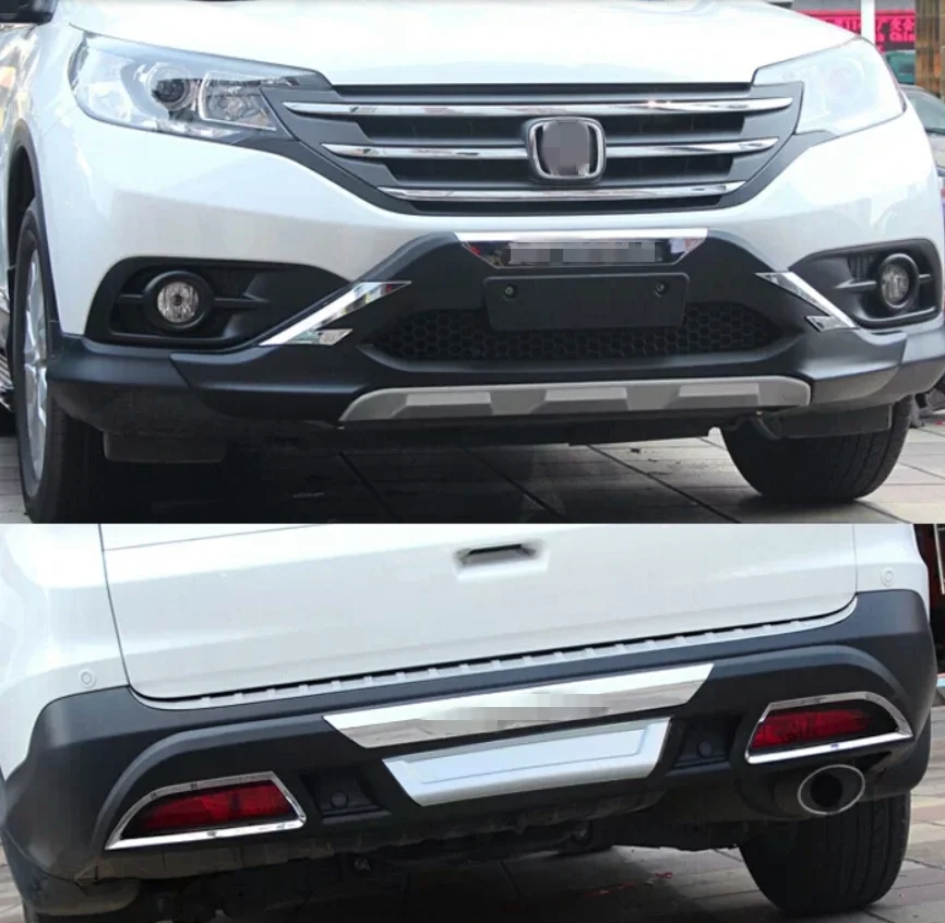 Автомобиль ABS пластик Передний+ Задний бампер протектор Подоконник Накладка багажника Накладка для Honda CRV CR-V 2012 2013 Бампер протектор