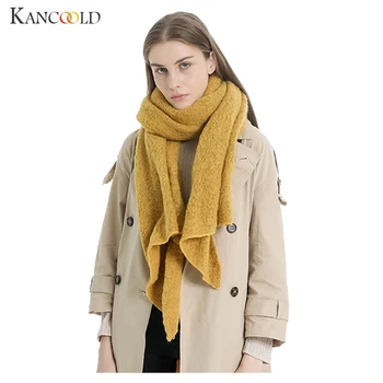

KANCOOLD Women's Solid Color Winter Warm Solid Long Shawl Soft Long Neck Scarf Autumn Long Scarf Quality Female Shawl Hot Scarf