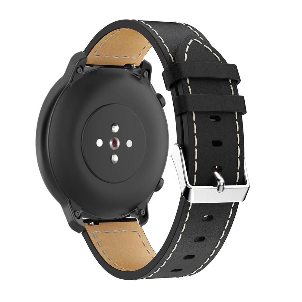 22 мм ремешок для часов Xiaomi AMAZFIT Pace Stratos 2 2S кожаный ремешок для Huami Amazfit GTR 47 мм умный мягкий браслет Correa