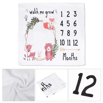 

2019 Baby Milestone Blanket Baby Photography Props Blanket Newborn 12 Monthly Photo Props Background Blanket